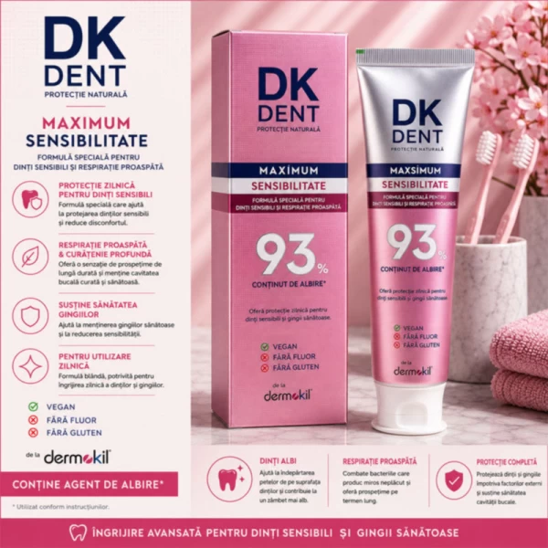 Dk Dent Pasta de dinti 93% Sensitive 75ml - image 3
