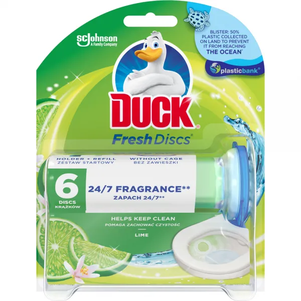 Освежитель для туалета Duck Fresh Discs Lime, 36 мл - image 1