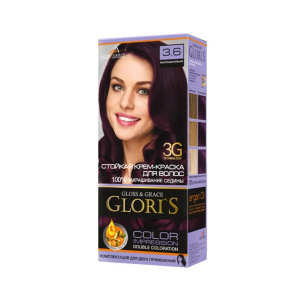 Glori's Vopsea de par 3.6 Baclajan 50ml - image 1