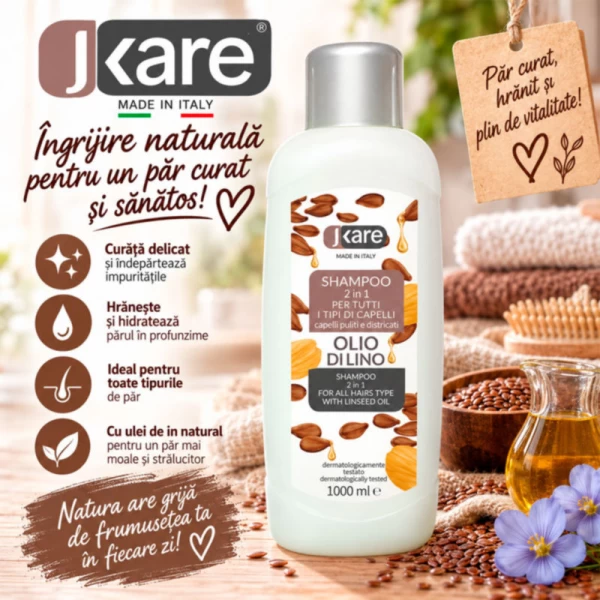 Jkare sampon ulei de in, 1000 ml - image 2