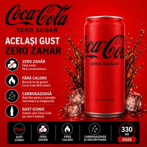 Coca Cola Bautura carbogazoasa Zero 330 ml - image 2