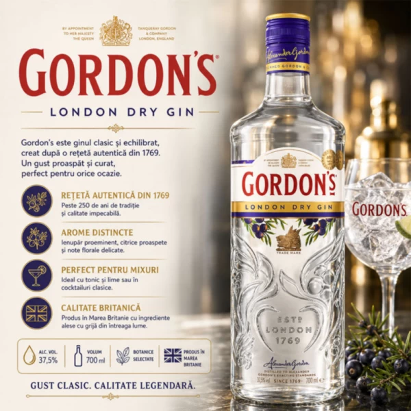Gordons Джин 0,7 л 37,5 % - image 2