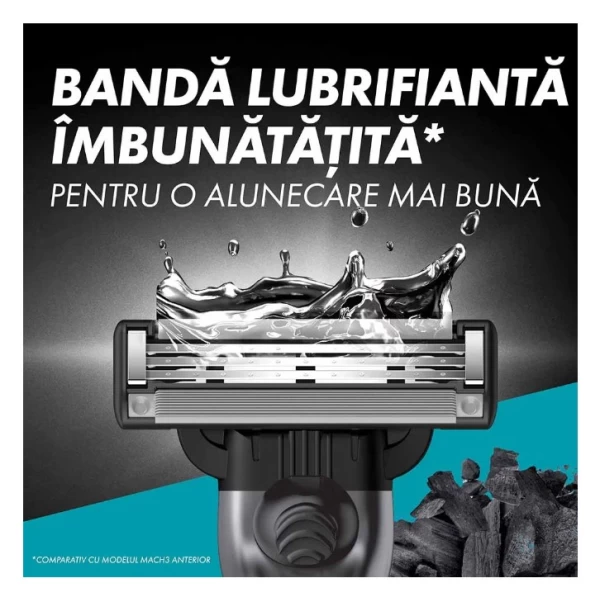 Gillette Rezerve aparat de ras Mach3 4buc Charcoal - image 6