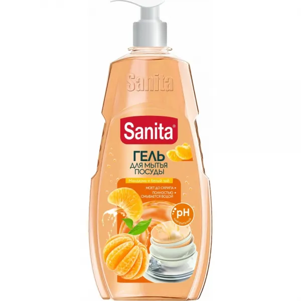 Sanita Detergent vesela 900ml Mandarin+Ceai Alb - image 1