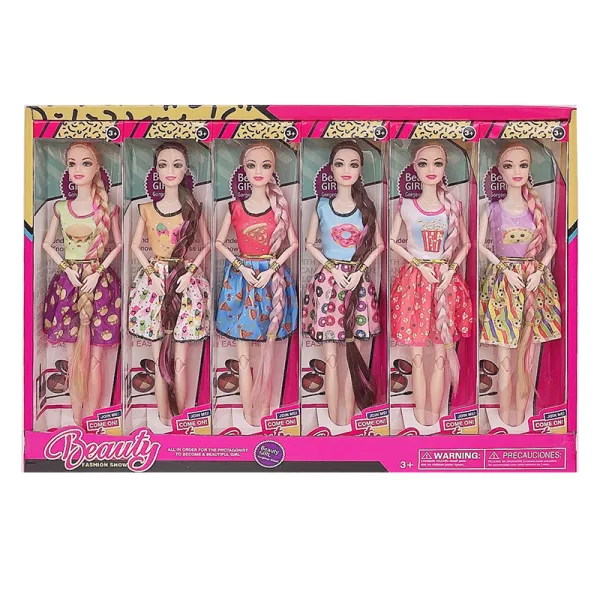 Кукла в платье с летним принтом, 28 см, 1шт, в ассортименте - image 1