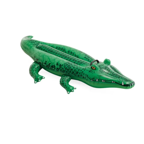 Plută gonflabilă Crocodil cu mânere, 168×86 cm, max. 40 kg, 3+ ani, Intex (58546) - image 1
