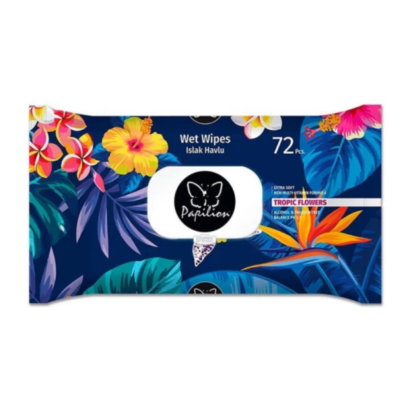 Papilion влажные салфетки Tropic Flowers 72 шт - image 1