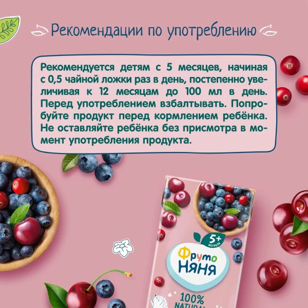 FrutoNanny Mors din merișor, afine și vișină 200 ml, de la 5 luni - image 3