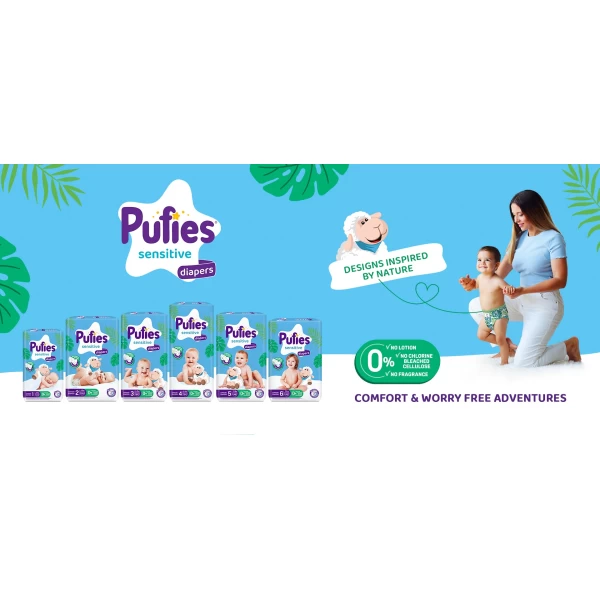 Pufies Подгузники Sensitive ML MP MINI N2 4-8кг 70 шт - image 3