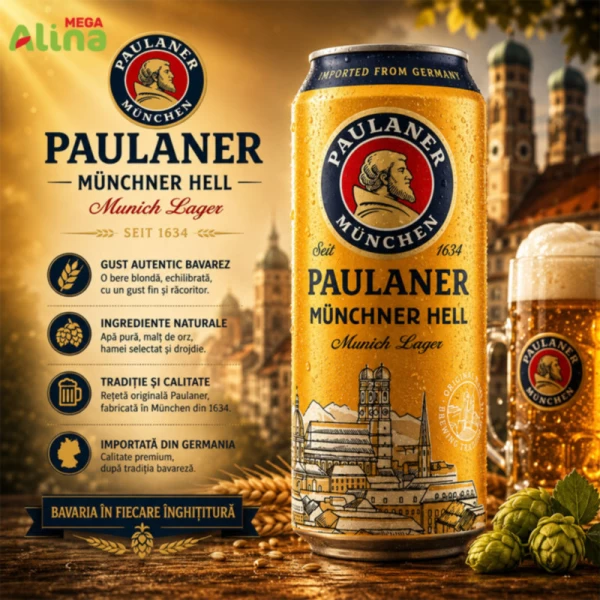 Bere Paulaner Original 4.9% 0,5l Doza, 500ml - image 2