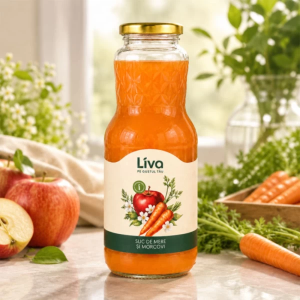 Яблочно-морковный сок Liva 1 л - image 2
