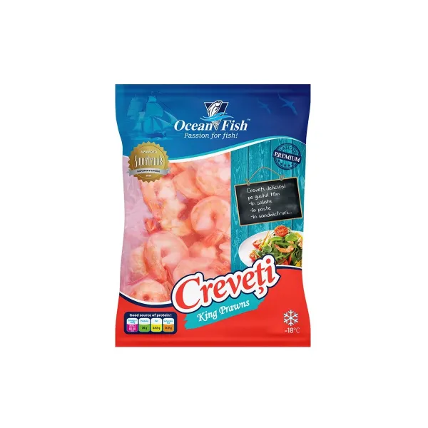 Креветки Vannamei 31/40 Отварные очищенные 500г Ocean Fish - image 1