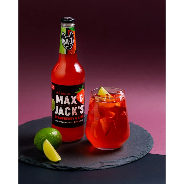 Max Jack's Bautura de bere strawberry si lime 4,7% alc. sticla, 450 ml - image 2