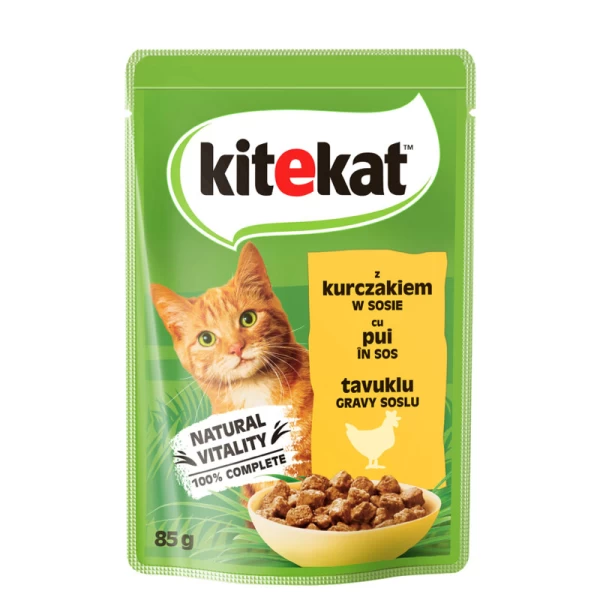 Kitekat Влажный корм для кошек Курица, 85 г - image 1