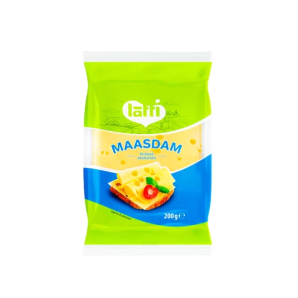 Latti Brinza maturata tare Maasdam portionata 45%, 200 g - image 1