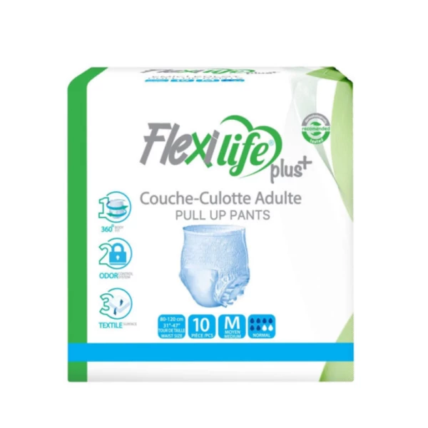Flexi Life Plus Подгузники-Трусы для взрослых M 80-120 см 10 шт - image 1
