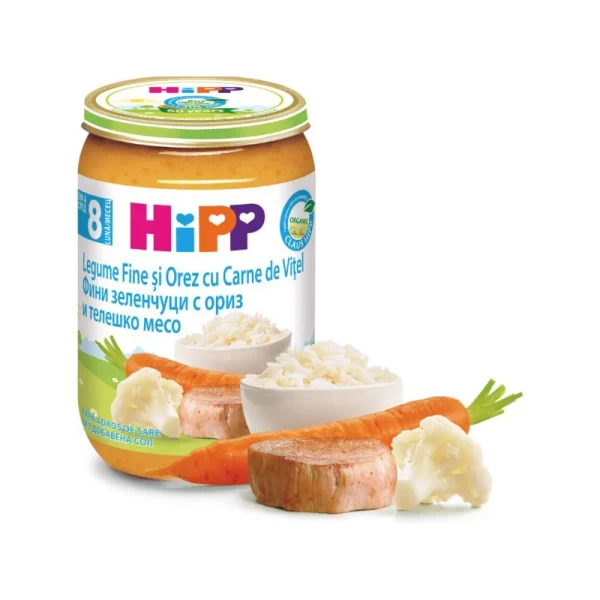 HiPP Piure de vitel cu legume si orez (8+ luni), 220 g - image 2