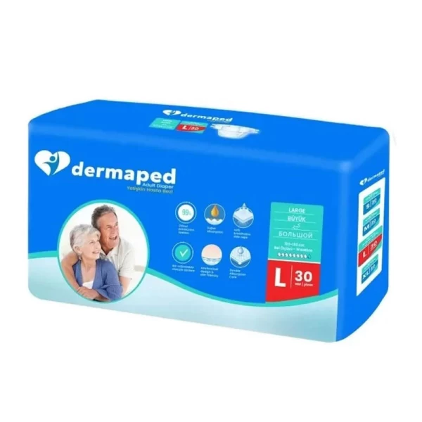Dermaped Подгузники для взрослых L, 100-150 см, 30 шт - image 1