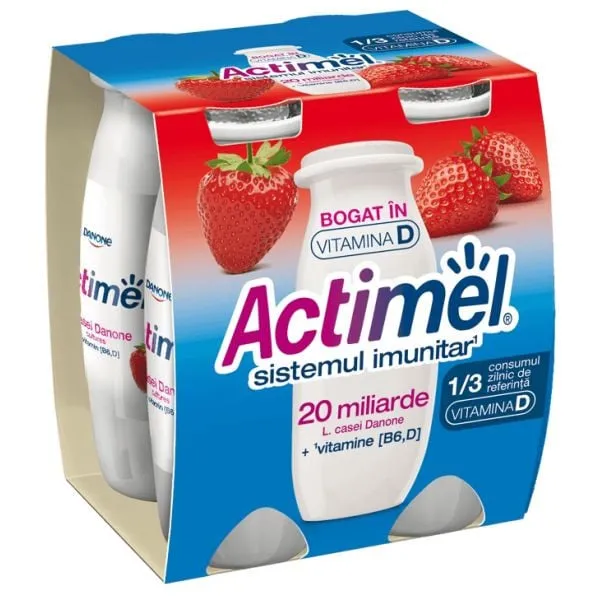 Actimel Клубничный питьевой йогурт 4*100г - image 1