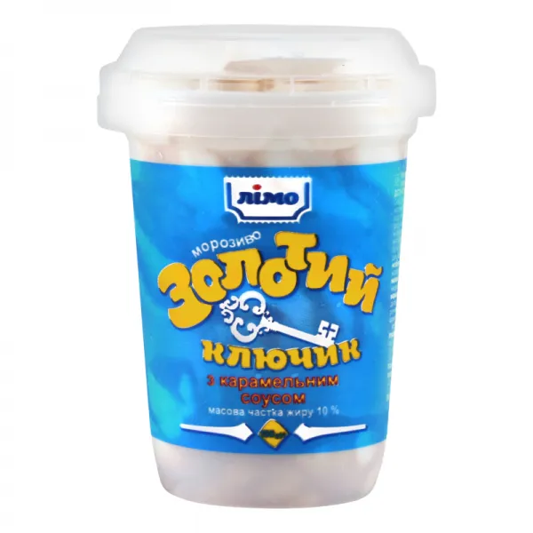 Мороженое 10% с карамельным соусом Золотой ключик Лімо ст 100г - image 1