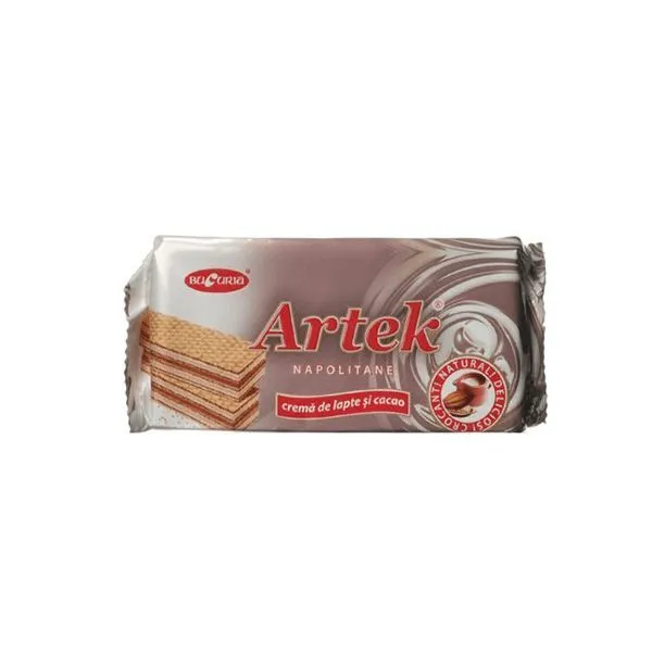 Вафли Bucuria Artek с кремом из молока и какао 160г - image 1