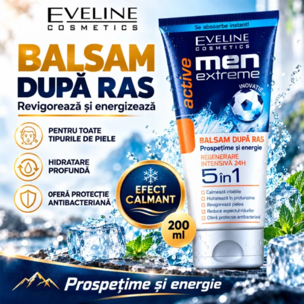 Eveline Men Extreme Бальзам после бритья Active Q10+R 200 мл - image 2