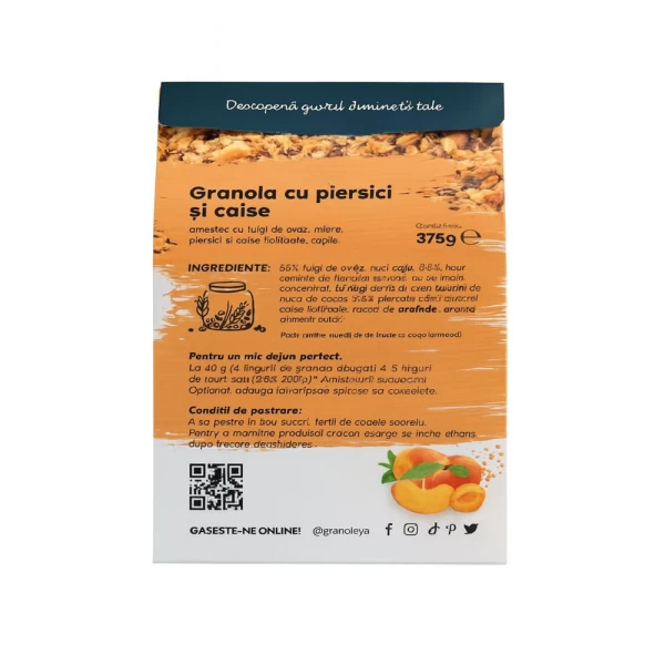 Granoleya Гранола с персиками и абрикосами 375г - image 3