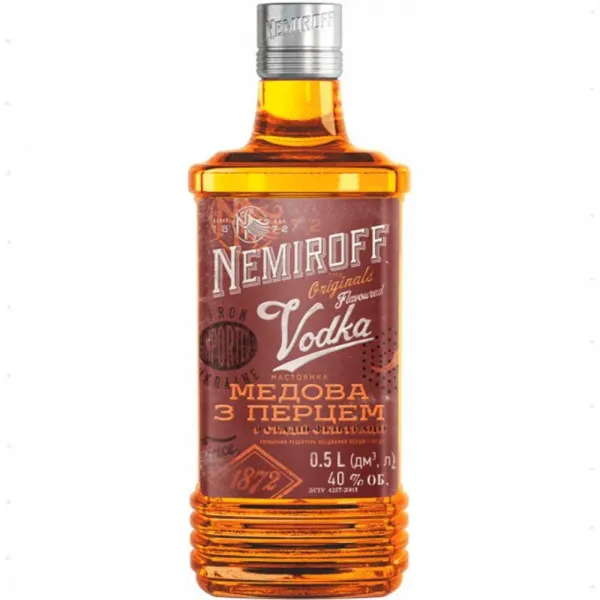 Настойка Nemiroff медовая с перцем 0.5 л 40% - image 1
