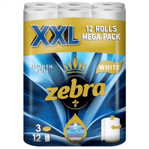 Zebra Prosoape 12 role 3str White XXL - image 1