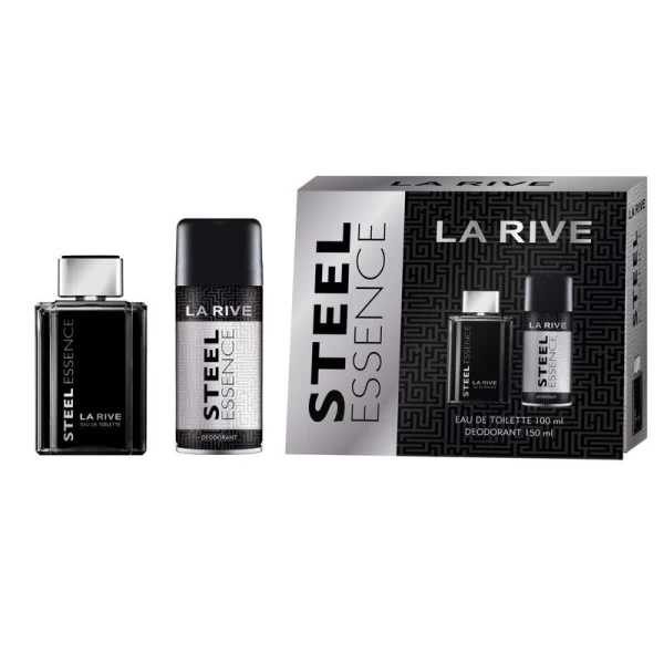 Set La Rive Man Steel Essence (apa de toalete 100ml+deo 150cm3) - image 2