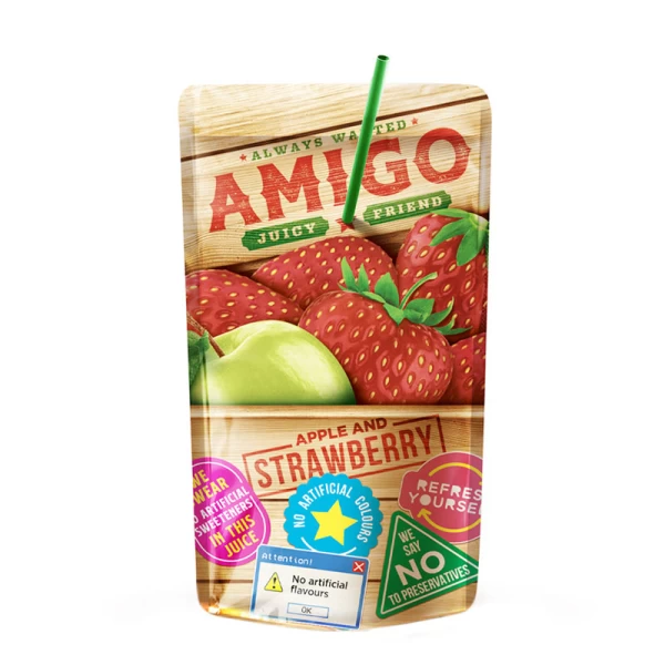 Amigo Напиток сокосодержающий клубника и яблоко сок 200 мл - image 1