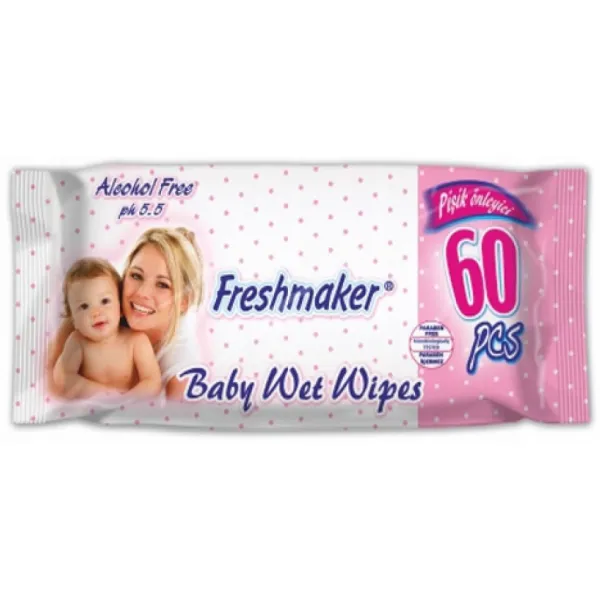 Салфетки влажные увлажняющие Freshmaker 60 шт - image 2