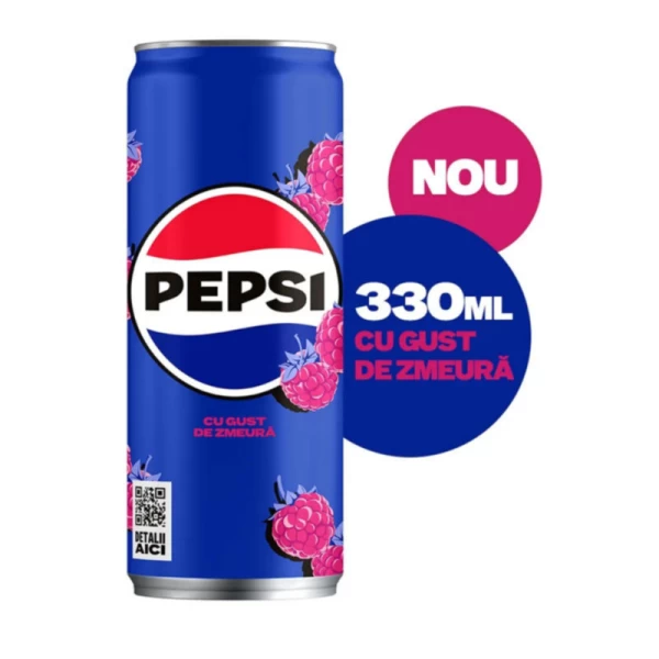 Pepsi Bautura carbogazoasagust de zmeura doza 330 ml - image 2
