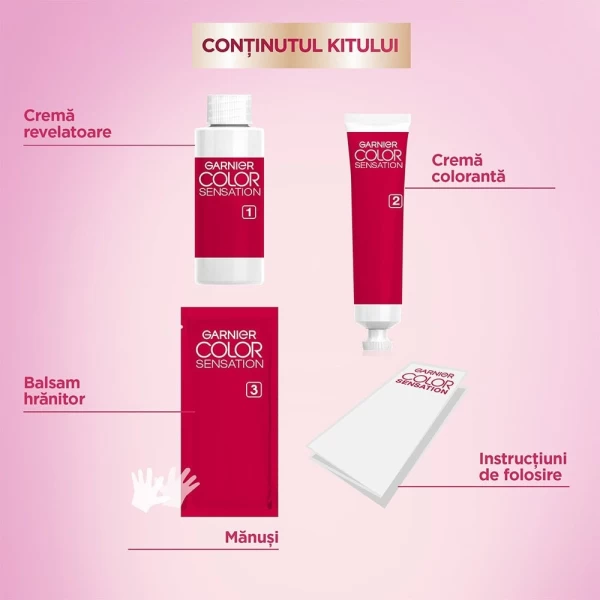 Стойкая краска для волос с аммиаком Garnier Color Sensation 3.16 Deep Amethyst - image 6