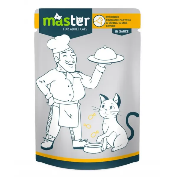 Master Hrana pentru pisici cons. 80g Vitel - image 1