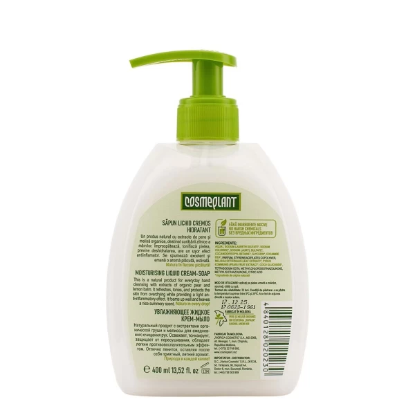 Cosmeplant Sapun lichid cremos Hidratant Pere si Melisa 400 ml - image 2