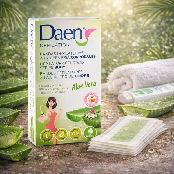 Daen Benzi depilatoare pentru corp Aloe Vera 16 buc - image 2