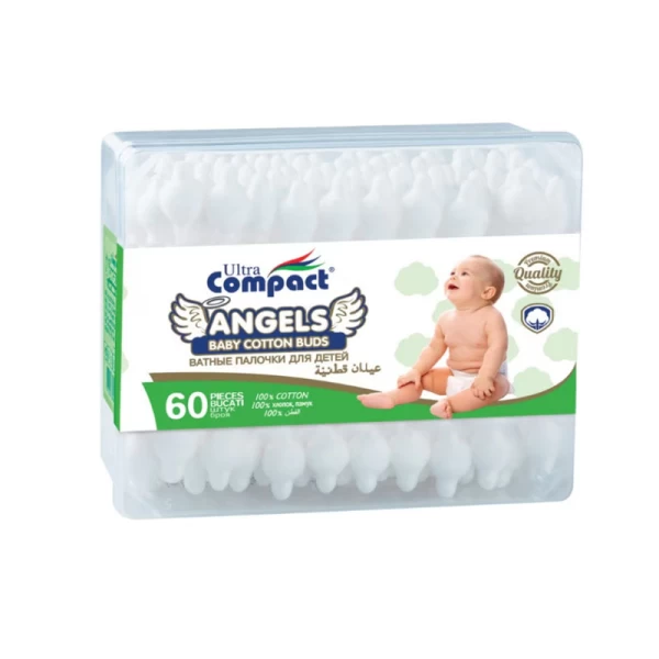 Ultra Compact Betisoare de vata 60buc p/u copii - image 1