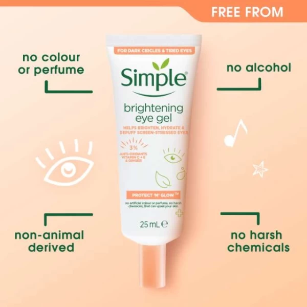 Simple Гель осветляющий для зоны вокруг глаз Potect&Glow 25мл - image 3