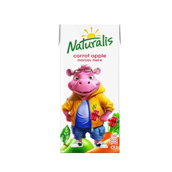 Naturalis suc de mere si morcov, 200 ml - image 1