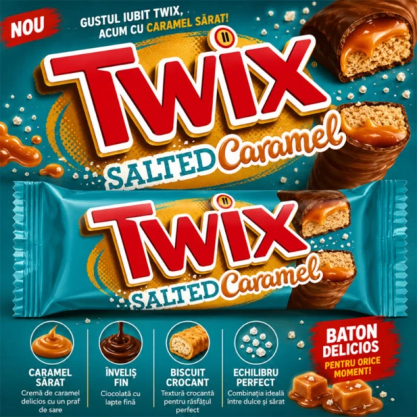 Twix шиколадный батончик салёная карамель 46г - image 2