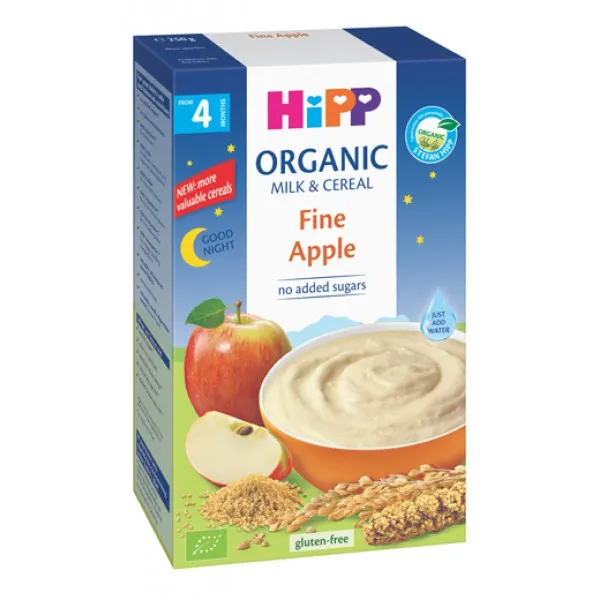 HiPP Organic Terci de orez cu lapte de grau cu mere Goodnight, 250g - image 1