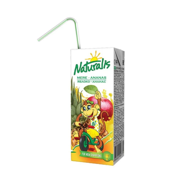 Naturalis яблочно-ананасовый сок без сахара, 200 мл - image 2