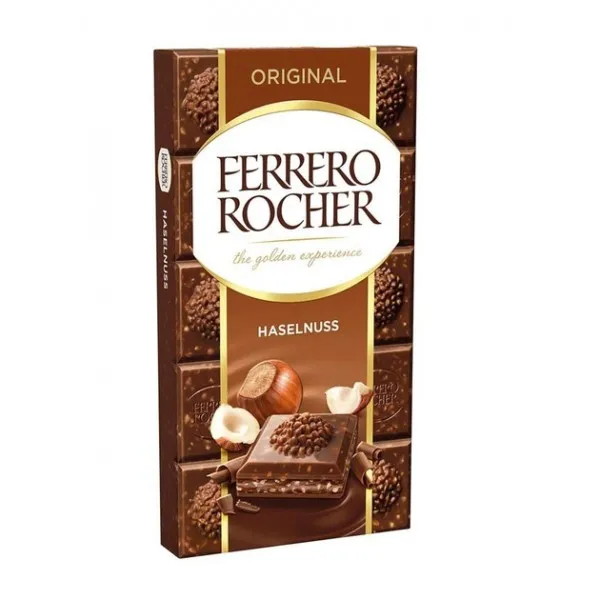 Ferrero Rocher Ciocolata 90g lapte cu nuci - image 1