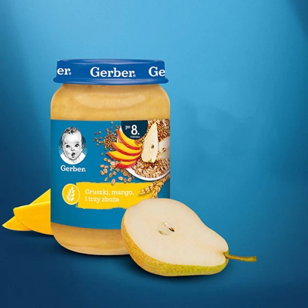 Gerber Piure de pere, mango si trei cereale  (8 luni +) 190g - image 2