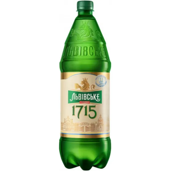 Львовское 1715 пива светлое фильтрованное 4.5% 1.42 л - image 1