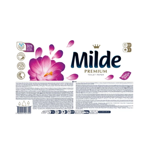 Milde Туалетная бумага, 3 слоя, 32 рулона Relax Purple - image 4