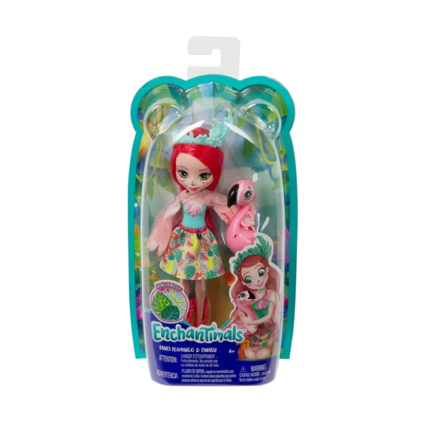 Papusa Enchantimals Flamingo Fanci Swash - image 1