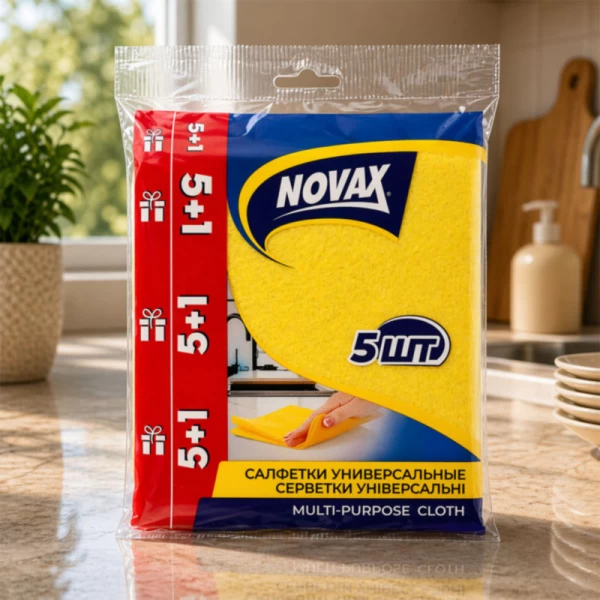Novax Универсальные салфетки 30х34 см, 5+1 шт - image 2