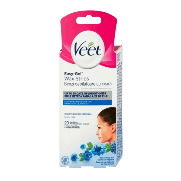 Veet Benzi depilatoare cu ceara pentru fata, 20 bucati - image 1